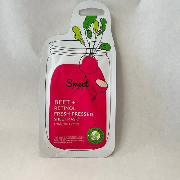 Sweet Chef Beet + Retinol Fresh Pressed Sheet Mask Bundle 5 Pack - Picture 3 of 4